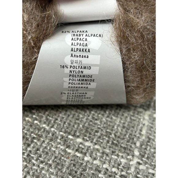 Set of 2 Lang Yarns Passione‎ Baby Alpaca 25g 82% Alpaca 16% Polyamide Brown NWT - Picture 3 of 4